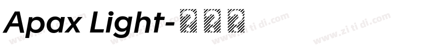 Apax Light字体转换